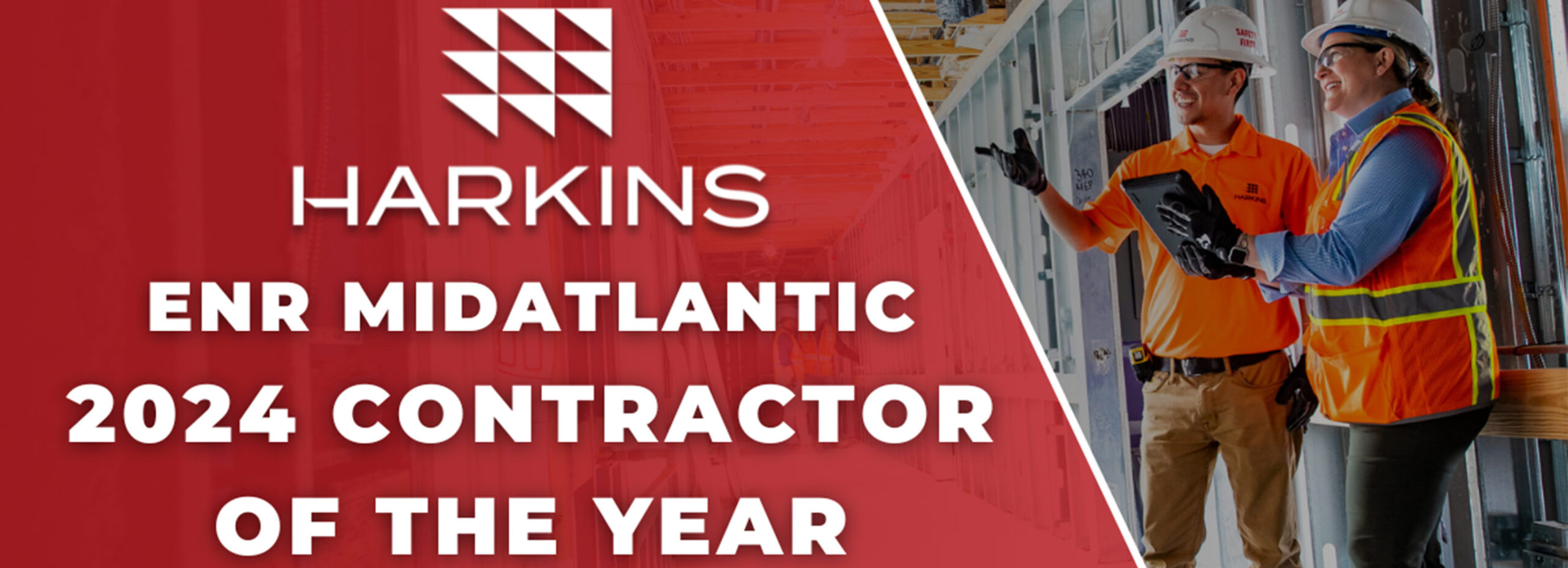 Harkins Wins ENR MidAtlantic 2024 Contractor of the Year Award