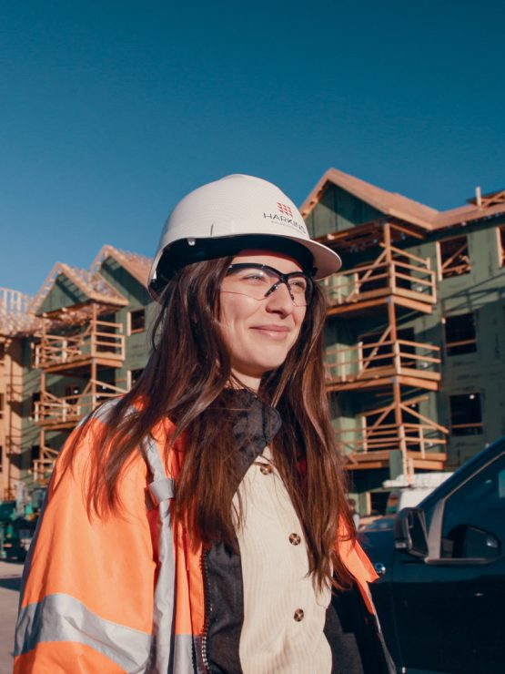 Harkins employee at a job site.