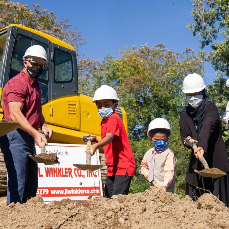 Harkins celebrates groundbreaking of Habitat House.