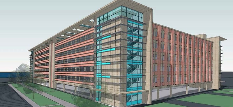 Project rendering of DOS Parking Garage