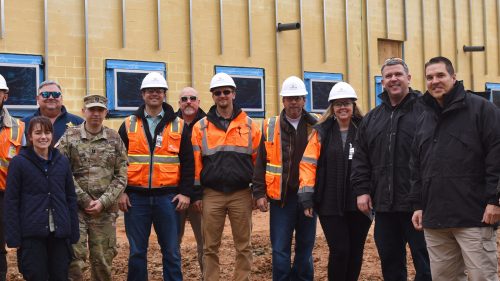 Canine training facility tops out.