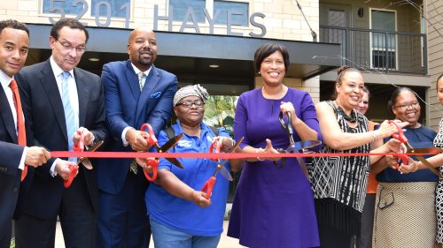 Deanwood Hills celebrates ribbon cutting.