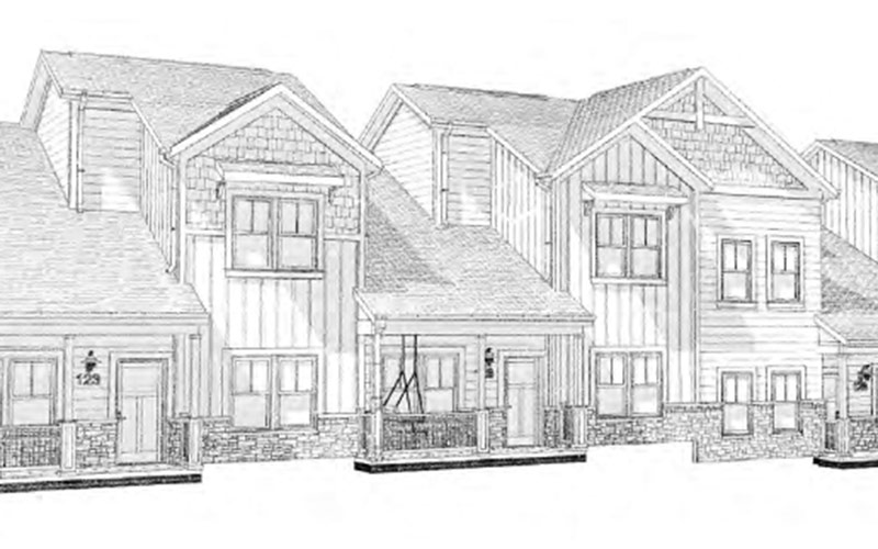 Aspen Heights University City townhome rendering