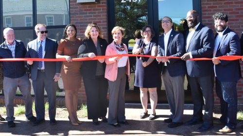 Harkins celebrates grand opening of Waypoint Apartments.