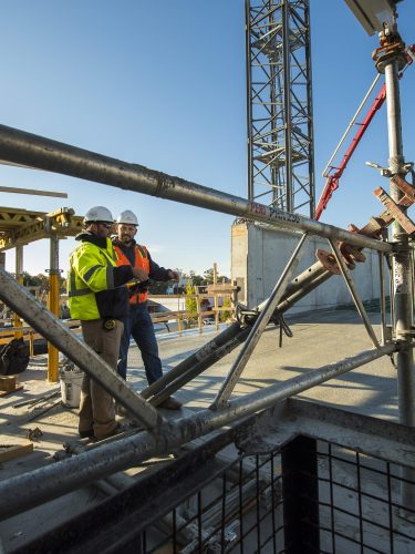 Harkins employees at a job site.