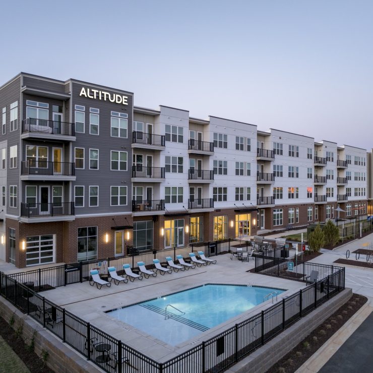 Altitude Apartments aerial.