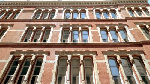 300 North Charles Street exterior detail.